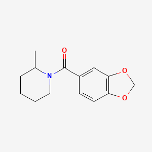 molecular formula C14H17NO3 B4894258 1-(1,3-benzodioxol-5-ylcarbonyl)-2-methylpiperidine 