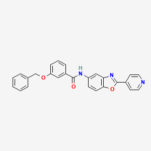 molecular formula C26H19N3O3 B4894268 3-(benzyloxy)-N-[2-(4-pyridinyl)-1,3-benzoxazol-5-yl]benzamide 