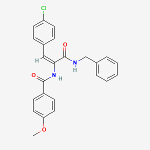 molecular formula C24H21ClN2O3 B4894279 N-[1-[(benzylamino)carbonyl]-2-(4-chlorophenyl)vinyl]-4-methoxybenzamide 