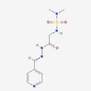 molecular formula C10H15N5O3S B4894290 N,N-dimethyl-N'-{2-oxo-2-[2-(4-pyridinylmethylene)hydrazino]ethyl}sulfamide 
