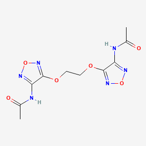 molecular formula C10H12N6O6 B4894311 N,N'-[1,2-ethanediylbis(oxy-1,2,5-oxadiazole-4,3-diyl)]diacetamide 