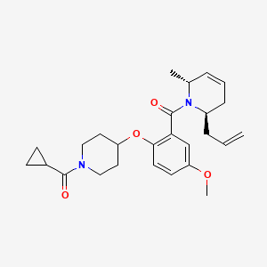 molecular formula C26H34N2O4 B4894314 (2R*,6R*)-2-allyl-1-(2-{[1-(cyclopropylcarbonyl)-4-piperidinyl]oxy}-5-methoxybenzoyl)-6-methyl-1,2,3,6-tetrahydropyridine 