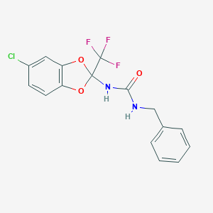 molecular formula C16H12ClF3N2O3 B489432 N-benzyl-N'-[5-chloro-2-(trifluoromethyl)-1,3-benzodioxol-2-yl]urea CAS No. 442893-53-0