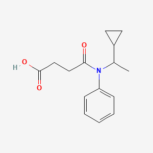molecular formula C15H19NO3 B4894325 4-[(1-cyclopropylethyl)(phenyl)amino]-4-oxobutanoic acid 