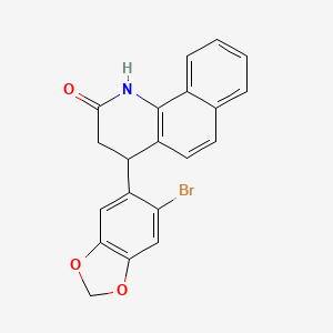 molecular formula C20H14BrNO3 B4894328 4-(6-bromo-1,3-benzodioxol-5-yl)-3,4-dihydrobenzo[h]quinolin-2(1H)-one CAS No. 5602-76-6