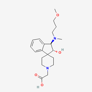 molecular formula C20H30N2O4 B4894332 {(2R*,3R*)-2-hydroxy-3-[(3-methoxypropyl)(methyl)amino]-2,3-dihydro-1'H-spiro[indene-1,4'-piperidin]-1'-yl}acetic acid 