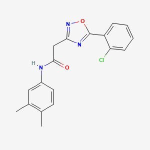 molecular formula C18H16ClN3O2 B4894337 2-[5-(2-chlorophenyl)-1,2,4-oxadiazol-3-yl]-N-(3,4-dimethylphenyl)acetamide 