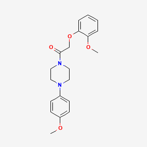 molecular formula C20H24N2O4 B4894344 1-[(2-methoxyphenoxy)acetyl]-4-(4-methoxyphenyl)piperazine 