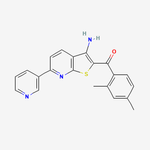 molecular formula C21H17N3OS B4894390 [3-amino-6-(3-pyridinyl)thieno[2,3-b]pyridin-2-yl](2,4-dimethylphenyl)methanone 