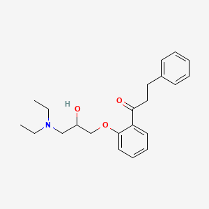 molecular formula C22H29NO3 B4894395 1-{2-[3-(diethylamino)-2-hydroxypropoxy]phenyl}-3-phenyl-1-propanone 
