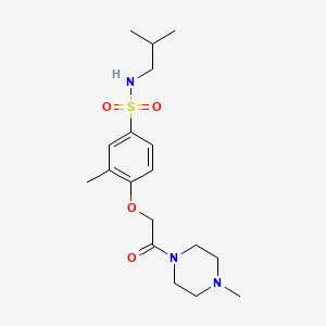 molecular formula C18H29N3O4S B4894411 N-isobutyl-3-methyl-4-[2-(4-methyl-1-piperazinyl)-2-oxoethoxy]benzenesulfonamide 