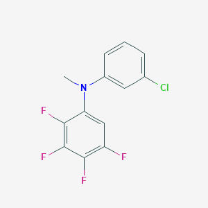 molecular formula C13H8ClF4N B4894426 (3-chlorophenyl)methyl(2,3,4,5-tetrafluorophenyl)amine 