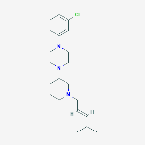 molecular formula C21H32ClN3 B4894433 1-(3-chlorophenyl)-4-{1-[(2E)-4-methyl-2-penten-1-yl]-3-piperidinyl}piperazine 
