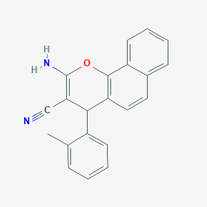 molecular formula C21H16N2O B4894443 2-amino-4-(2-methylphenyl)-4H-benzo[h]chromene-3-carbonitrile 