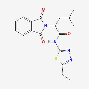 molecular formula C18H20N4O3S B4894457 2-(1,3-dioxo-1,3-dihydro-2H-isoindol-2-yl)-N-(5-ethyl-1,3,4-thiadiazol-2-yl)-4-methylpentanamide 