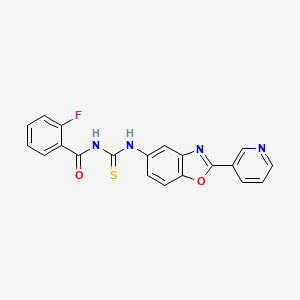 molecular formula C20H13FN4O2S B4894485 2-fluoro-N-({[2-(3-pyridinyl)-1,3-benzoxazol-5-yl]amino}carbonothioyl)benzamide 