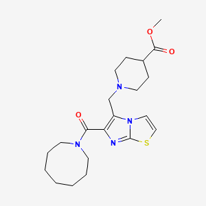 molecular formula C21H30N4O3S B4894509 methyl 1-{[6-(1-azocanylcarbonyl)imidazo[2,1-b][1,3]thiazol-5-yl]methyl}-4-piperidinecarboxylate 