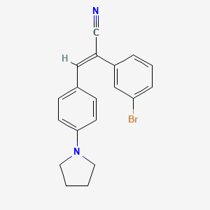 molecular formula C19H17BrN2 B4894531 2-(3-bromophenyl)-3-[4-(1-pyrrolidinyl)phenyl]acrylonitrile 