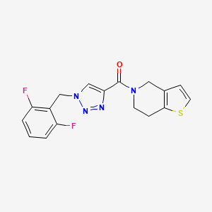 molecular formula C17H14F2N4OS B4894563 5-{[1-(2,6-difluorobenzyl)-1H-1,2,3-triazol-4-yl]carbonyl}-4,5,6,7-tetrahydrothieno[3,2-c]pyridine 