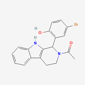 molecular formula C19H17BrN2O2 B4894626 2-(2-acetyl-2,3,4,9-tetrahydro-1H-beta-carbolin-1-yl)-4-bromophenol 