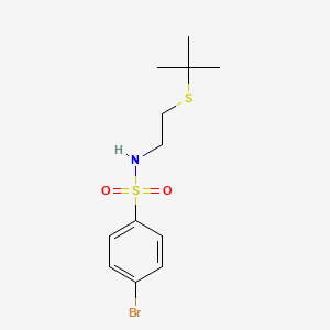 molecular formula C12H18BrNO2S2 B4894654 4-bromo-N-[2-(tert-butylthio)ethyl]benzenesulfonamide 