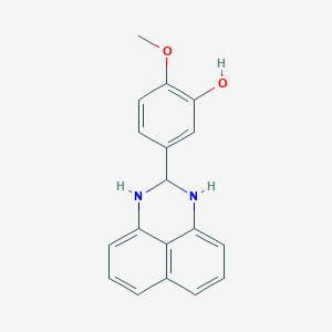 molecular formula C18H16N2O2 B4894665 5-(2,3-dihydro-1H-perimidin-2-yl)-2-methoxyphenol 
