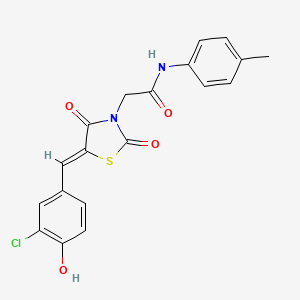 molecular formula C19H15ClN2O4S B4894679 2-[5-(3-chloro-4-hydroxybenzylidene)-2,4-dioxo-1,3-thiazolidin-3-yl]-N-(4-methylphenyl)acetamide 