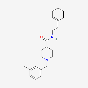 molecular formula C22H32N2O B4894685 N-[2-(1-cyclohexen-1-yl)ethyl]-1-(3-methylbenzyl)-4-piperidinecarboxamide 