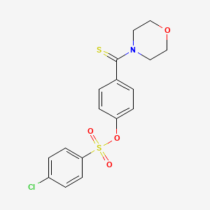 molecular formula C17H16ClNO4S2 B4894691 4-(4-morpholinylcarbonothioyl)phenyl 4-chlorobenzenesulfonate 