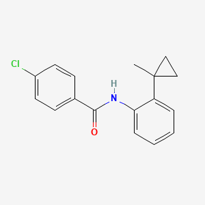 molecular formula C17H16ClNO B4894698 4-chloro-N-[2-(1-methylcyclopropyl)phenyl]benzamide 