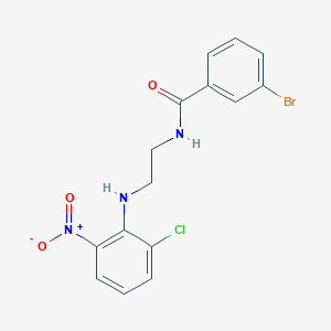 molecular formula C15H13BrClN3O3 B4894719 3-bromo-N-{2-[(2-chloro-6-nitrophenyl)amino]ethyl}benzamide 