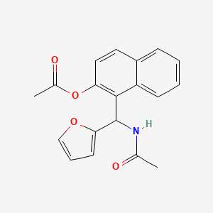 molecular formula C19H17NO4 B4894723 1-[(acetylamino)(2-furyl)methyl]-2-naphthyl acetate 