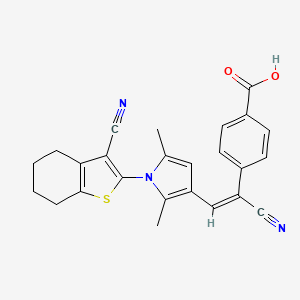 molecular formula C25H21N3O2S B4894726 4-{1-cyano-2-[1-(3-cyano-4,5,6,7-tetrahydro-1-benzothien-2-yl)-2,5-dimethyl-1H-pyrrol-3-yl]vinyl}benzoic acid 
