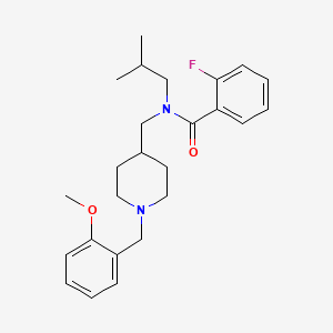 molecular formula C25H33FN2O2 B4894728 2-fluoro-N-isobutyl-N-{[1-(2-methoxybenzyl)-4-piperidinyl]methyl}benzamide 