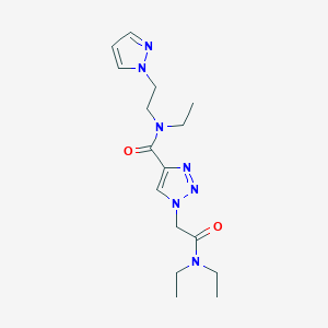 molecular formula C16H25N7O2 B4894735 1-[2-(diethylamino)-2-oxoethyl]-N-ethyl-N-[2-(1H-pyrazol-1-yl)ethyl]-1H-1,2,3-triazole-4-carboxamide 