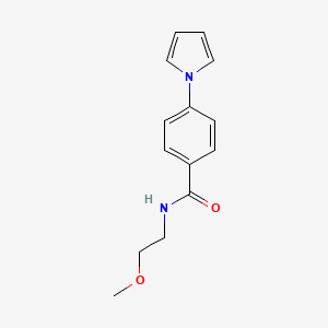 molecular formula C14H16N2O2 B4894762 N-(2-methoxyethyl)-4-(1H-pyrrol-1-yl)benzamide 