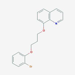 molecular formula C18H16BrNO2 B4894776 8-[3-(2-bromophenoxy)propoxy]quinoline 