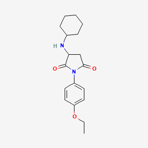 molecular formula C18H24N2O3 B4894778 3-(cyclohexylamino)-1-(4-ethoxyphenyl)-2,5-pyrrolidinedione 