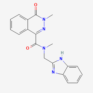 molecular formula C19H17N5O2 B4894798 N-(1H-benzimidazol-2-ylmethyl)-N,3-dimethyl-4-oxo-3,4-dihydro-1-phthalazinecarboxamide trifluoroacetate 