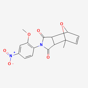 molecular formula C16H14N2O6 B4894805 4-(2-methoxy-4-nitrophenyl)-1-methyl-10-oxa-4-azatricyclo[5.2.1.0~2,6~]dec-8-ene-3,5-dione 