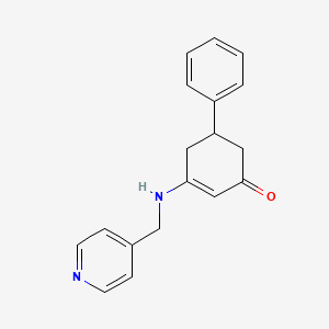 molecular formula C18H18N2O B4894811 5-phenyl-3-[(4-pyridinylmethyl)amino]-2-cyclohexen-1-one 
