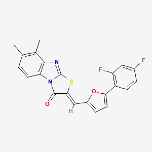 molecular formula C22H14F2N2O2S B4894866 2-{[5-(2,4-difluorophenyl)-2-furyl]methylene}-7,8-dimethyl[1,3]thiazolo[3,2-a]benzimidazol-3(2H)-one 