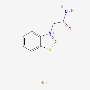 3-(2-amino-2-oxoethyl)-1,3-benzothiazol-3-ium bromide