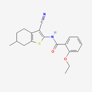 molecular formula C19H20N2O2S B4894883 N-(3-cyano-6-methyl-4,5,6,7-tetrahydro-1-benzothien-2-yl)-2-ethoxybenzamide 