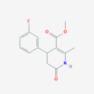 methyl 4-(3-fluorophenyl)-2-methyl-6-oxo-1,4,5,6-tetrahydro-3-pyridinecarboxylate