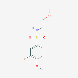 molecular formula C10H14BrNO4S B4894978 3-bromo-4-methoxy-N-(2-methoxyethyl)benzenesulfonamide 