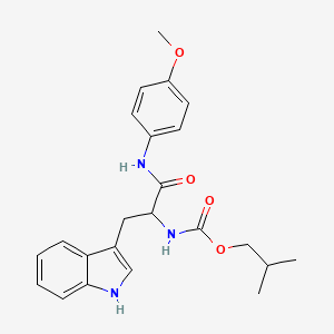 molecular formula C23H27N3O4 B4894990 N-(isobutoxycarbonyl)-N-(4-methoxyphenyl)tryptophanamide 