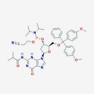 molecular formula C44H54N7O8P B048950 DMT-dG(ib)磷酰胺 CAS No. 93183-15-4