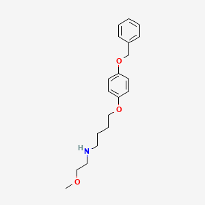 molecular formula C20H27NO3 B4895027 4-[4-(benzyloxy)phenoxy]-N-(2-methoxyethyl)-1-butanamine 
