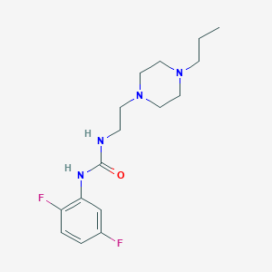molecular formula C16H24F2N4O B4895086 N-(2,5-difluorophenyl)-N'-[2-(4-propyl-1-piperazinyl)ethyl]urea 